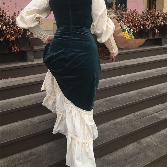 Vintage Gunne Sax velvet corset Victorian dress 9 - Picture 7 of 8